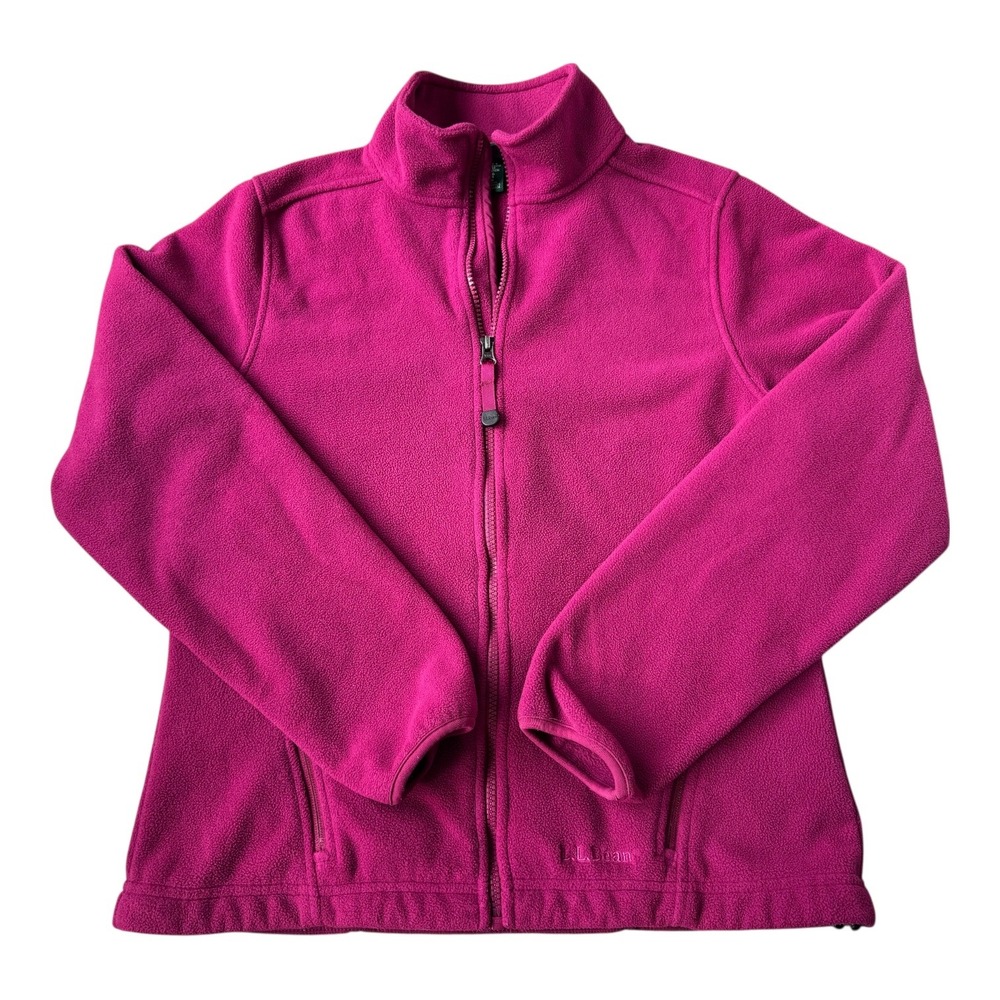 L.L.Bean Women's Trail Model Fleece Jacket XS Raspberry Pink Zip‎ Outdoor Cozy